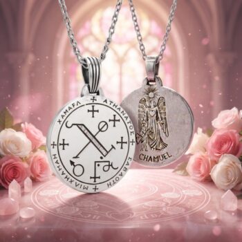 Dije Sello Angélico Arcángel Chamuel en Plata 925 (3 cm – 8 gr) Amuleto de Amor y Protección