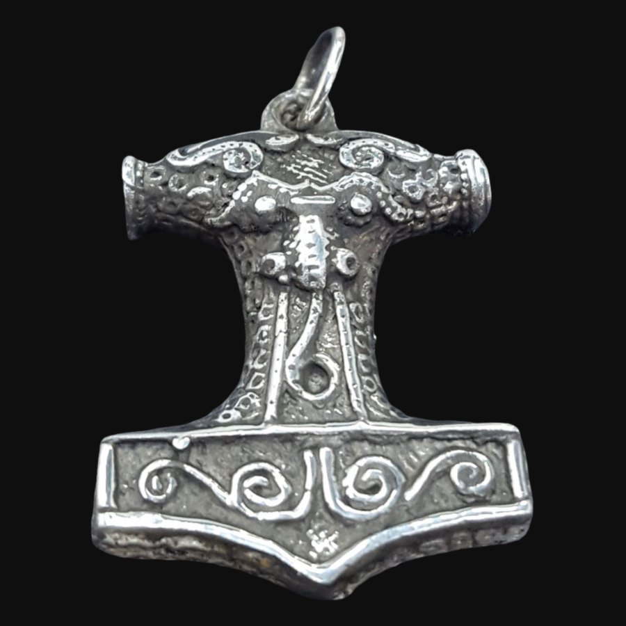 Mjolnir Martillo De Thor Vikingo En Plata 3 Cm 12 Gr Art 113 - Imagen 3