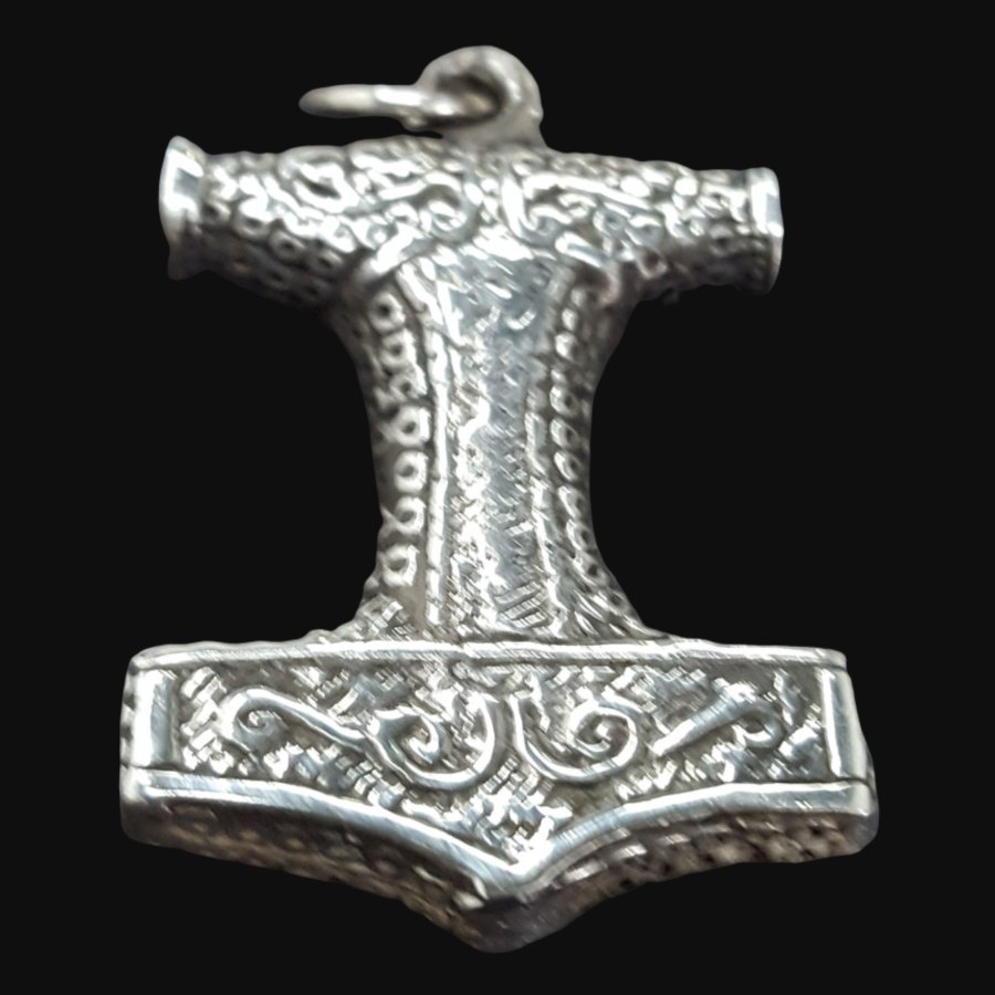 Mjolnir Martillo De Thor Vikingo En Plata 3 Cm 12 Gr Art 113 - Imagen 4