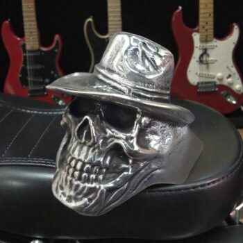 Anillo Calavera De Plata Con Esqueleto 20 Gr 3 Cm Art 178