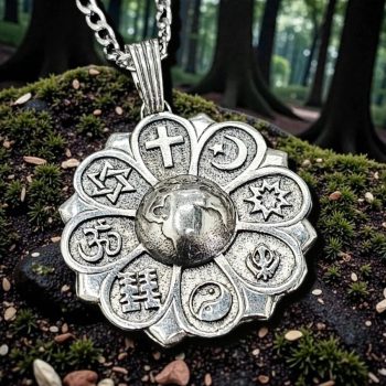 Dije Armonia Universal De Las Religiones 4 Cm Plata Art 265