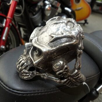 Anillo Calavera Plata 24 Gr 4 X 2,5 Cm Art 314