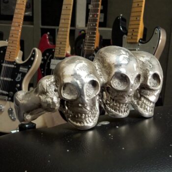 Anillo Calavera Y Huesos En Plata 7 Gr 2 X 1 Cm Art 319