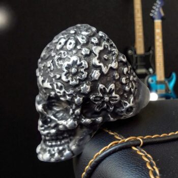 Anillo Calavera Mujer Chico 3 X 1,5 Cm 11 Gr Plata Art 335