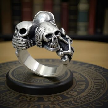 Anillo Calavera Sabias En Plata 2 X 2 Cm 25 Gr Art 338