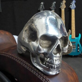 Anillo Calavera Maciza En Plata 3,5 X 2 Cm 28 Gr Art 348