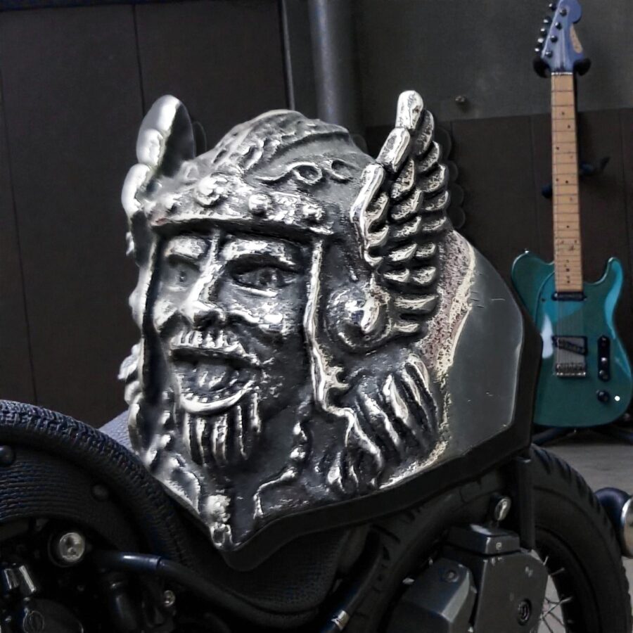 Anillo Calavera Vikingo En Plata 3 X 2 Cm 18 Gr Art 408