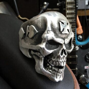 Anillo Calavera De Plata Poker 3,5 X 2 Cm 33 Gr Art 864