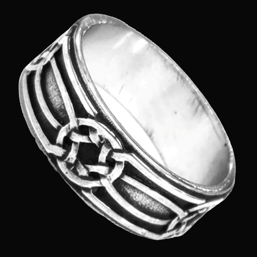 Anillo Celta Alianza Amor Nudo En Plata 0,8 Cm 8 Gr Art 1466-b - Imagen 4