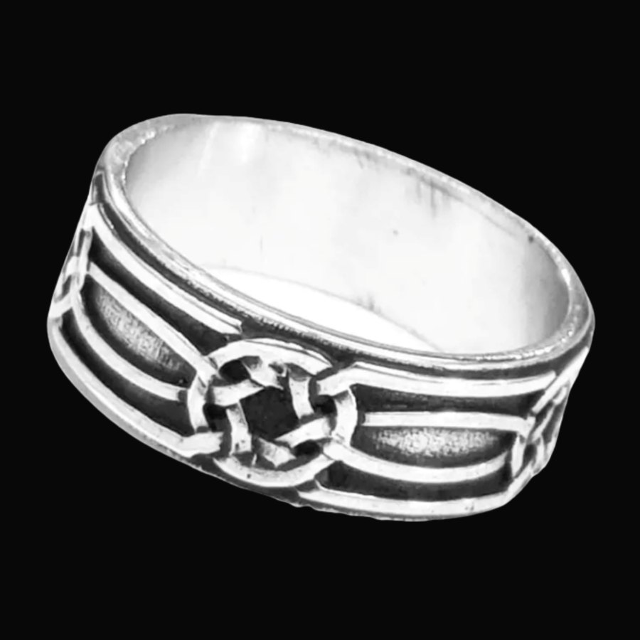 Anillo Celta Alianza Amor Nudo En Plata 0,8 Cm 8 Gr Art 1466-b - Imagen 3