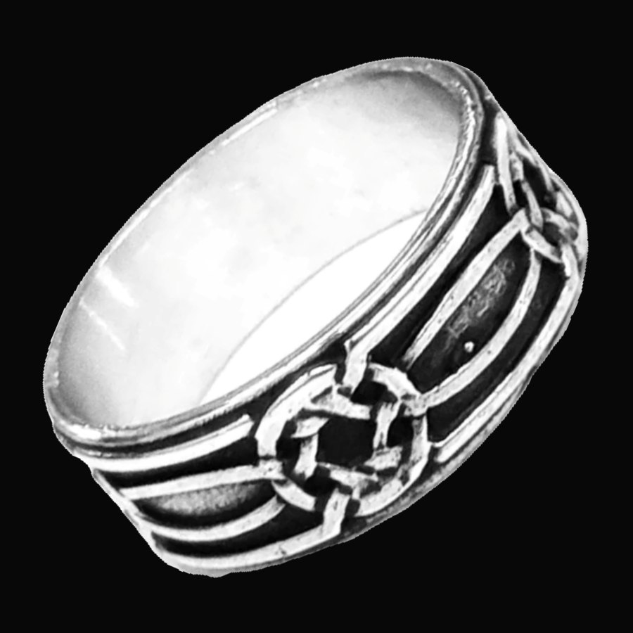 Anillo Celta Alianza Amor Nudo En Plata 0,8 Cm 8 Gr Art 1466-b - Imagen 2