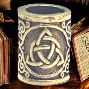 Abalorio Triqueta Solar Pelo Barba Vikingo Bronce Art 1470