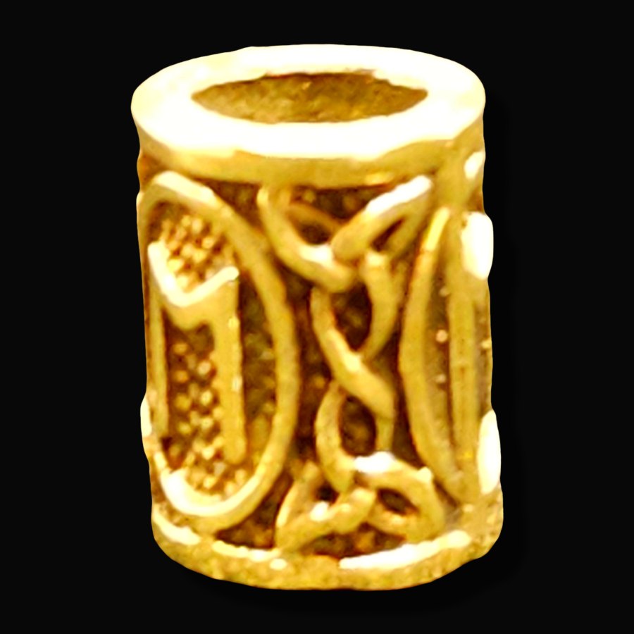 Abalorio Runa Vikingo Ehwaz Para Pelo Barba Bronce Art 1735 - Imagen 3