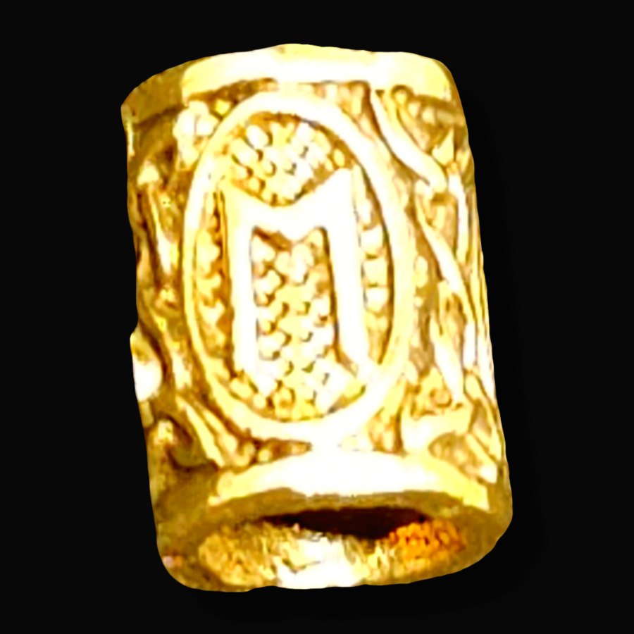 Abalorio Runa Vikingo Ehwaz Para Pelo Barba Bronce Art 1735 - Imagen 4
