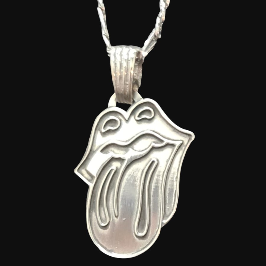 Dije Lengua Rolling Stones En Plata 3 X 2 Cm 5,5 Gr Art 1481 - Imagen 4