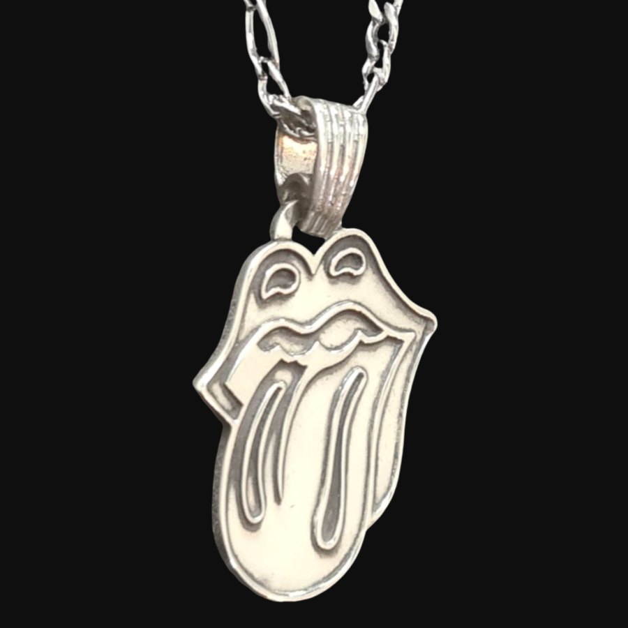 Dije Lengua Rolling Stones En Plata 3 X 2 Cm 5,5 Gr Art 1481 - Imagen 5