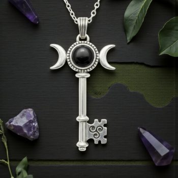 Dije Llave Triple Diosa Wicca En Plata 6 x 3 Cm 12 Gr Art 1553