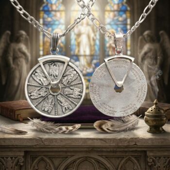 Dije Selector de Arcángeles Plata 925 (3 cm – 14 gr) Talismán Giratorio para tu Arcángel Protector
