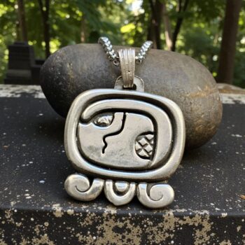 Dije Glifo Kaban Calendario Maya Plata 3 Cm 16 Gr Art 1572