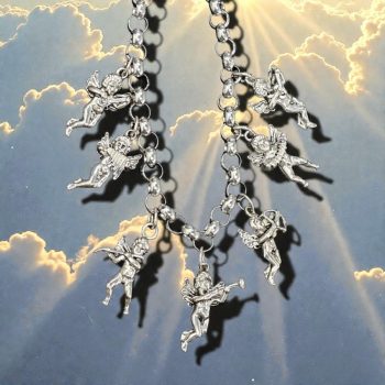 Pulsera Acero Y Ángeles Músicos En Plata 2 Cm 3 Gr Art 1654