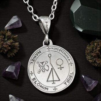 Dije Sello Arcangel Haniel En Plata 1,8 Cm 4 Gr Art 1713