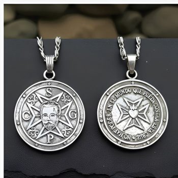 Dije Metafisica Maestro San German En Plata 5 Cm Art 246