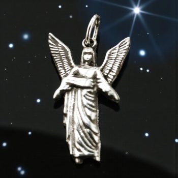 Medalla Arcangel Uriel En Plata 2,5 X 1,5 Cm 2,6 Gr Art 560