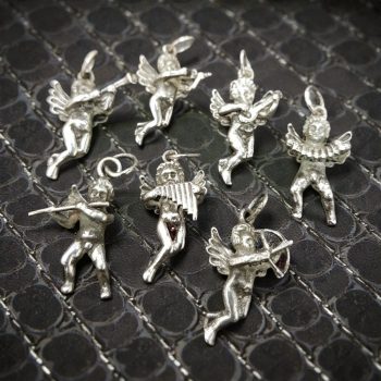 Dije Conjunto 7 Angeles Musicos En Plata 2,5 Cm 3 Gr Art 564