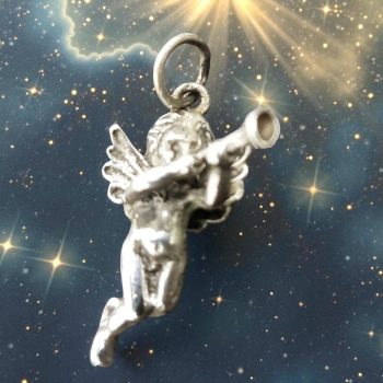 Dije Angel Musico Proteccion En Plata 2,5 Cm 3 Gr Art 566