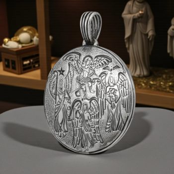 Medalla Plata 4 Arcangeles Miguel Rafael Gabriel Uriel 3 Cm Art 57