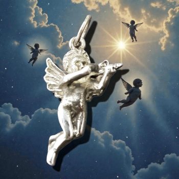 Dije Angel Musico Proteccion En Plata 2,5 Cm 3 Gr Art 570