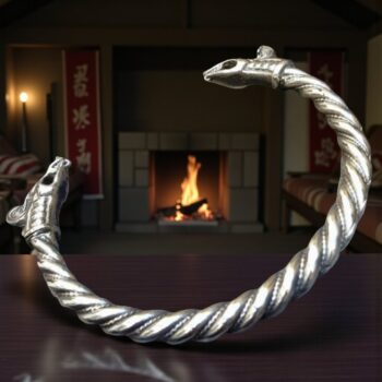 Brazalete Vikingo Dragon En Plata Pesa 39 Gr Art 03