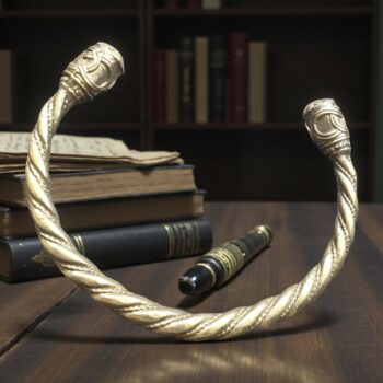 Brazalete Vikingo En Bronce Macizo Con Nudo Perenne Art 1350