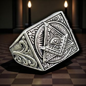 Anillo Masónico Maestro Cincel En Plata Masoneria Art 1630