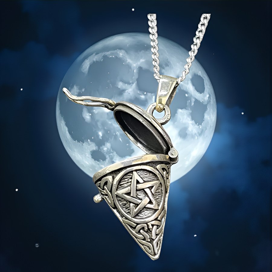 Dije Wicca Péndulo Con Pentaculo Plata 3 Cm 11 Gr Art 1633