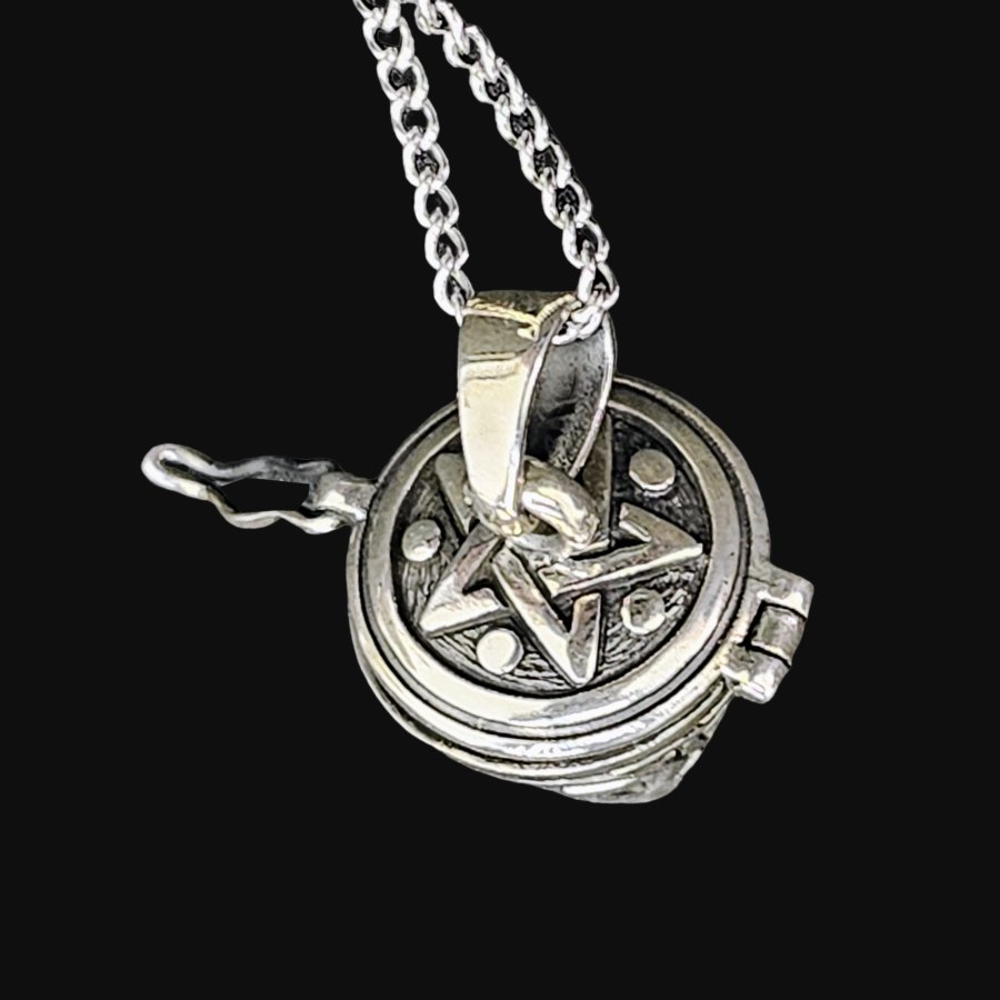 Dije Wicca Péndulo Con Pentaculo Plata 3 Cm 11 Gr Art 1633 - Imagen 8