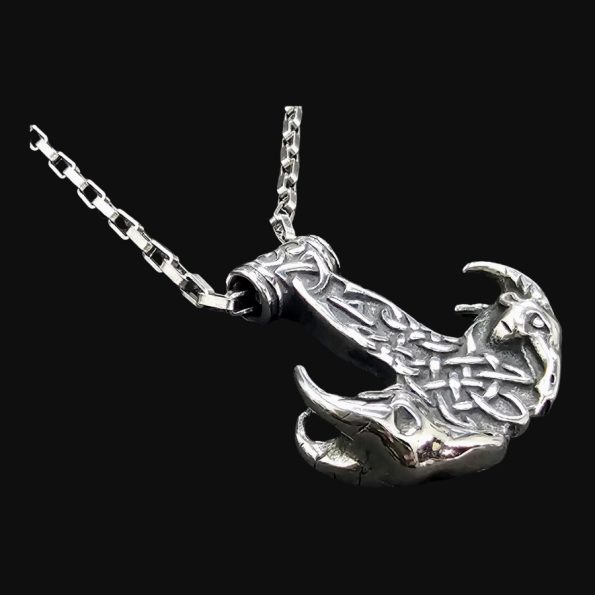 Mjolnir Thor Fenrir Vikingo En Plata 4 Cm 28 Gr Art 1639 - Imagen 4