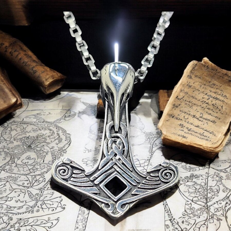 Mjolnir Thor Fenrir Vikingo En Plata 4 Cm 18 Gr Art 1640