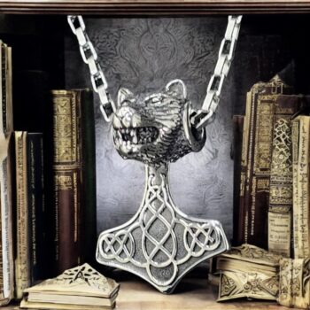 Mjolnir Thor Fenrir Vikingo En Plata 4 Cm 24 Gr Art 1641