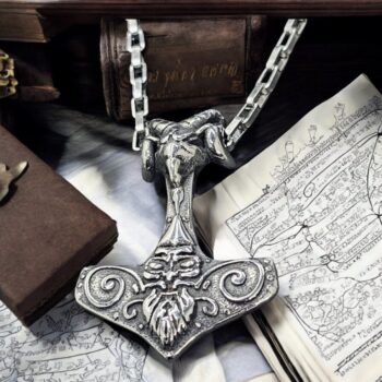 Mjolnir Thor Fenrir Vikingo En Plata 4 Cm 24 Gr Art 1642