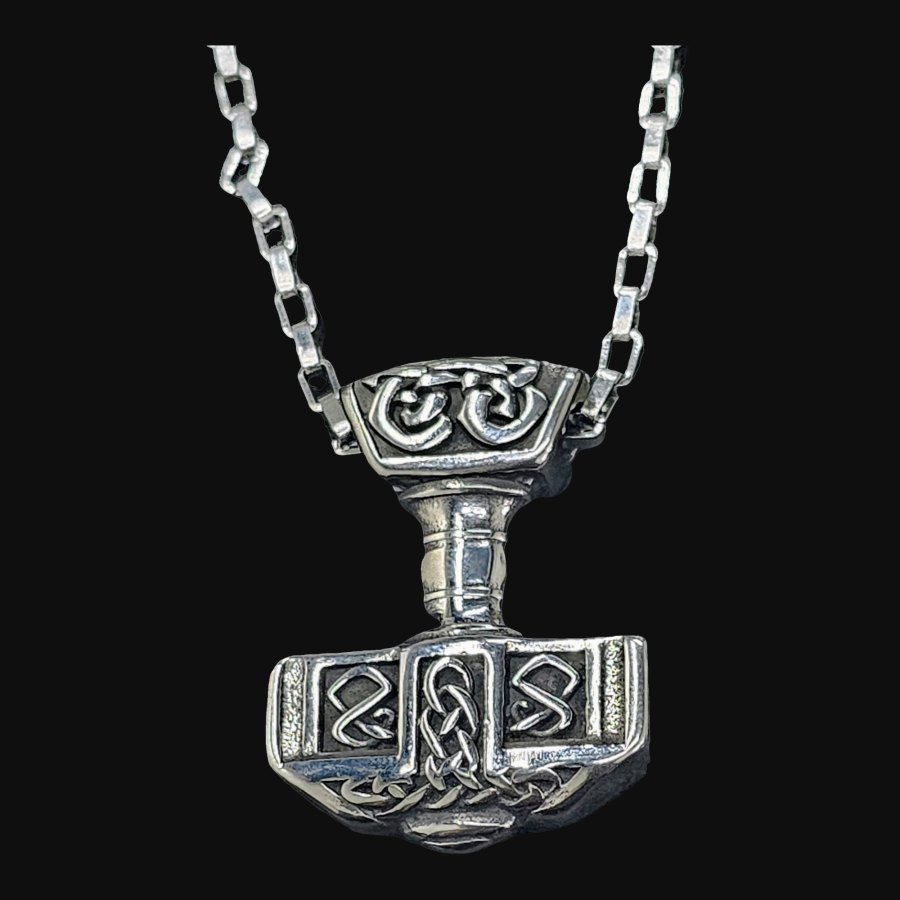Mjolnir Martillo De Thor Vikingo Plata 3 Cm 33 Gr Art 1644 - Imagen 2