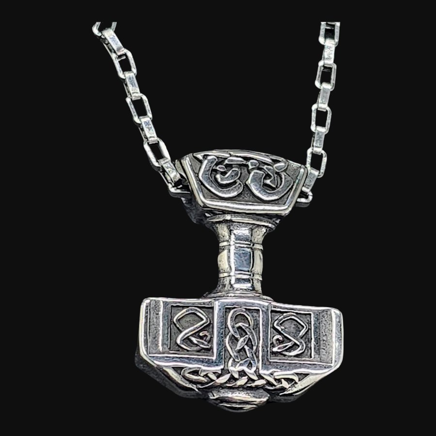 Mjolnir Martillo De Thor Vikingo Plata 3 Cm 33 Gr Art 1644 - Imagen 4