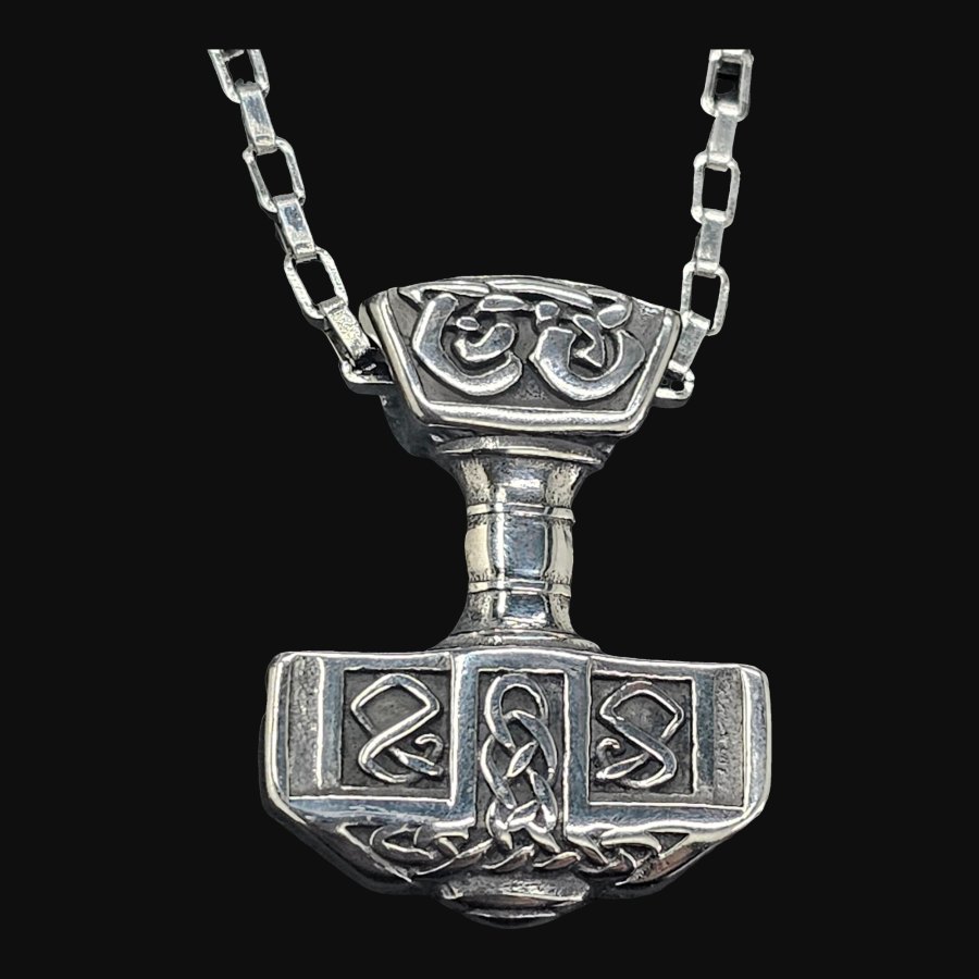 Mjolnir Martillo De Thor Vikingo Plata 3 Cm 33 Gr Art 1644 - Imagen 5