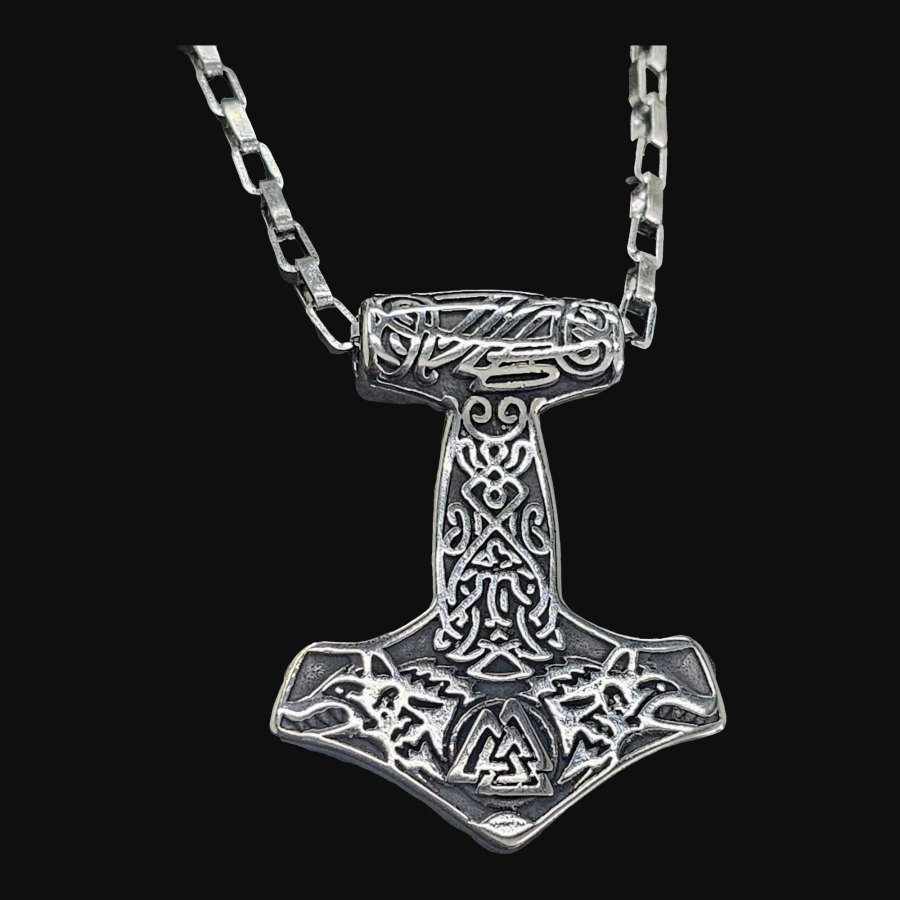 Mjolnir Martillo De Thor Vikingo Plata 3 Cm 16 Gr Art 1647 - Imagen 2