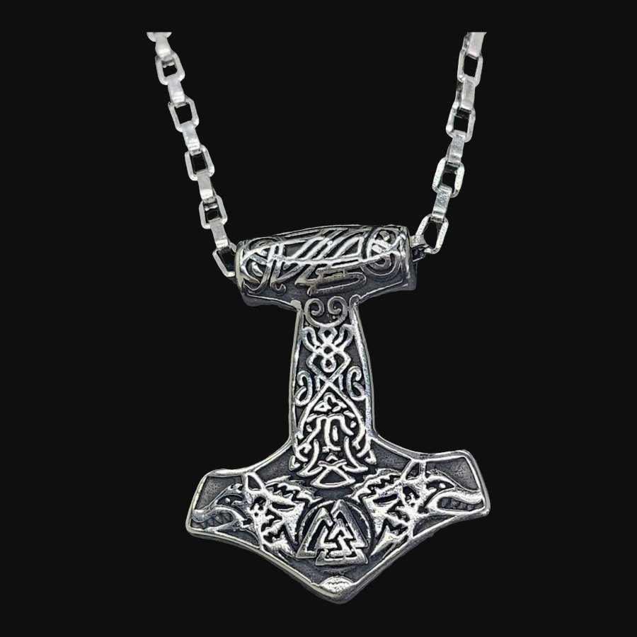 Mjolnir Martillo De Thor Vikingo Plata 3 Cm 16 Gr Art 1647 - Imagen 3
