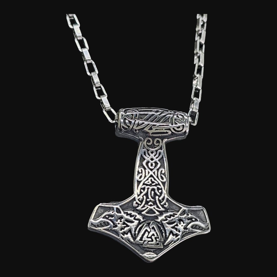 Mjolnir Martillo De Thor Vikingo Plata 3 Cm 16 Gr Art 1647 - Imagen 5