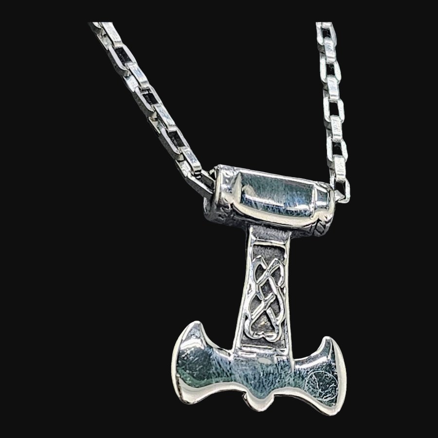 Mjolnir Martillo De Thor Vikingo Plata 3 Cm 12 Gr Art 1648 - Imagen 3