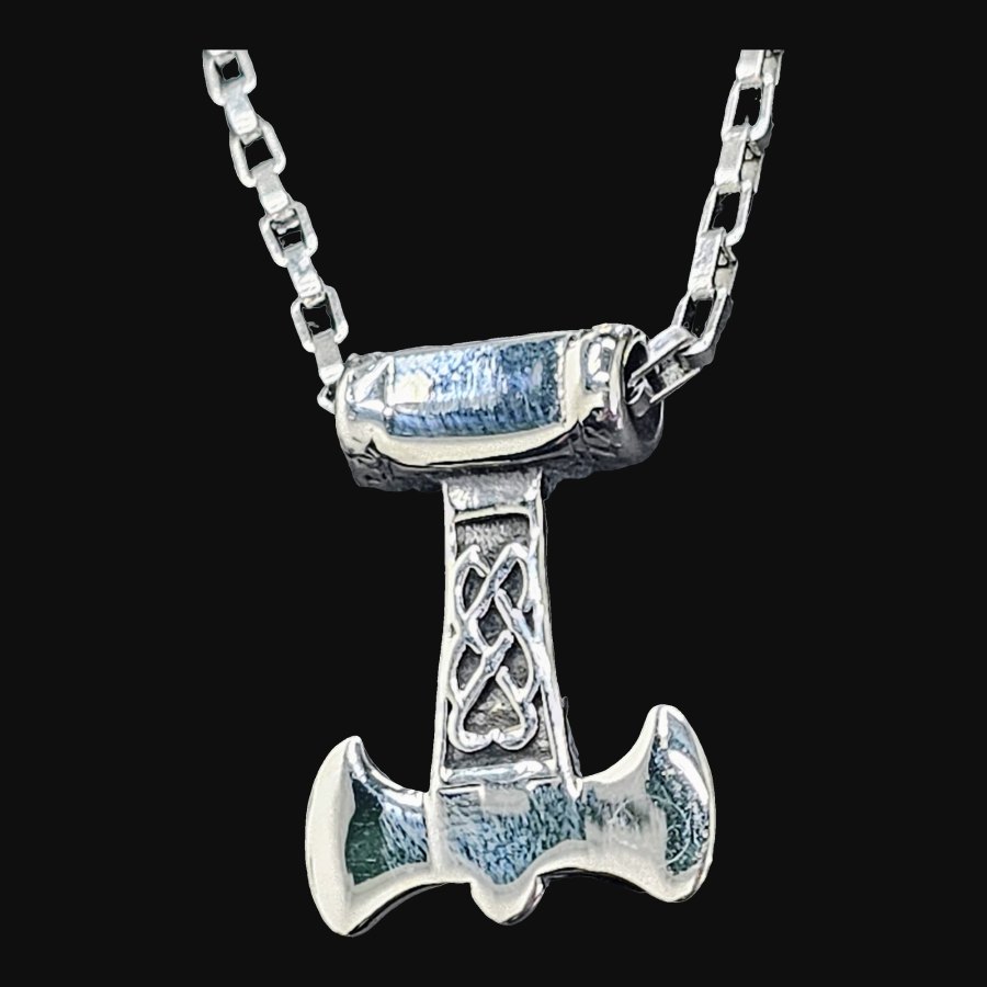 Mjolnir Martillo De Thor Vikingo Plata 3 Cm 12 Gr Art 1648 - Imagen 4