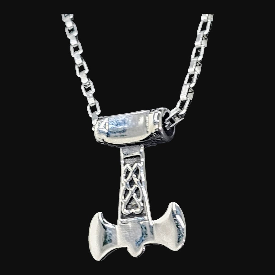 Mjolnir Martillo De Thor Vikingo Plata 3 Cm 12 Gr Art 1648 - Imagen 5