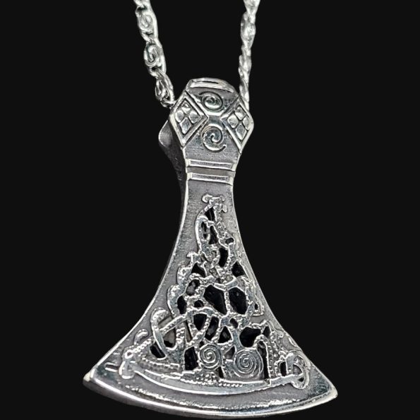 Mjolnir Martillo De Thor Vikingo Plata 3 Cm 14 Gr Art 1661 - Imagen 4